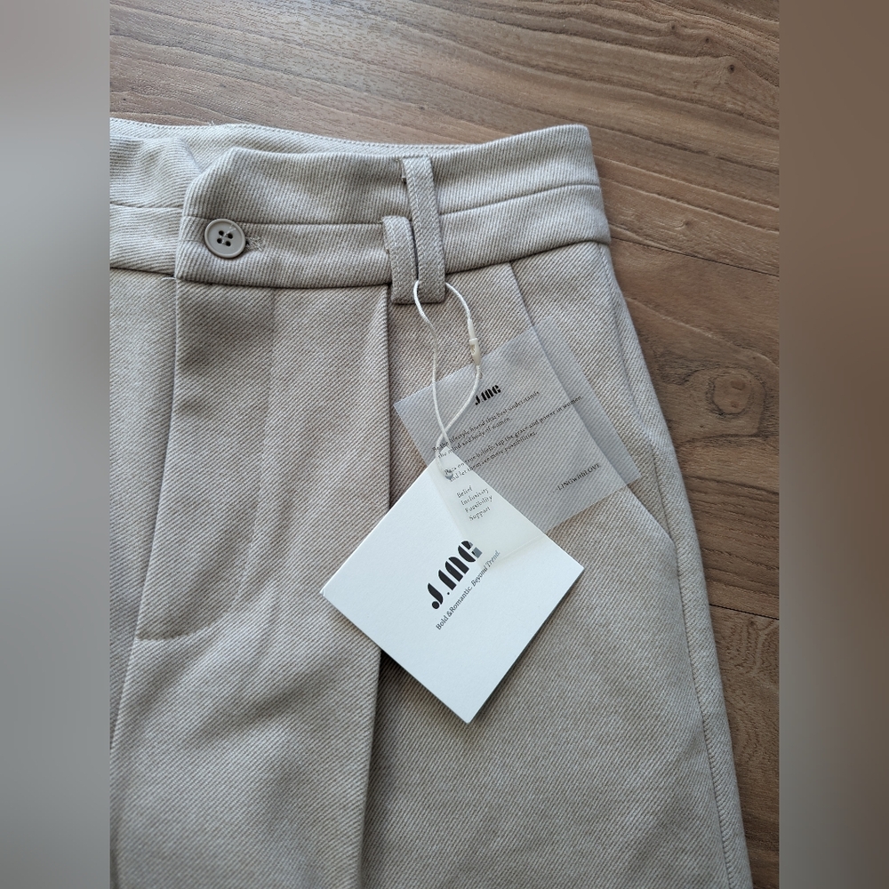 J.ING Cream Trousers